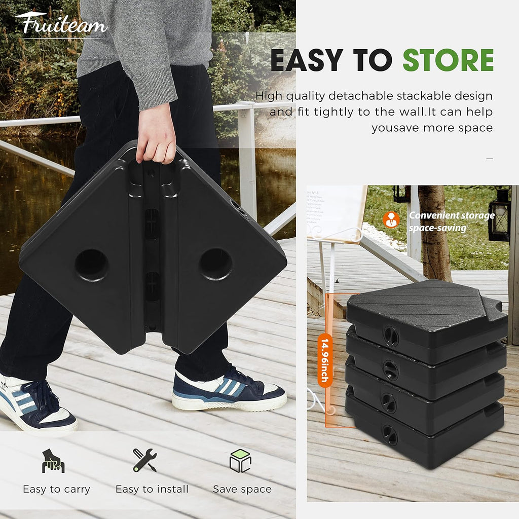 Patio Offset Umbrella Base Stand, 180 LBS Sand Filled Outdoor Base Heavy-Duty for Cantilever Umbrellas