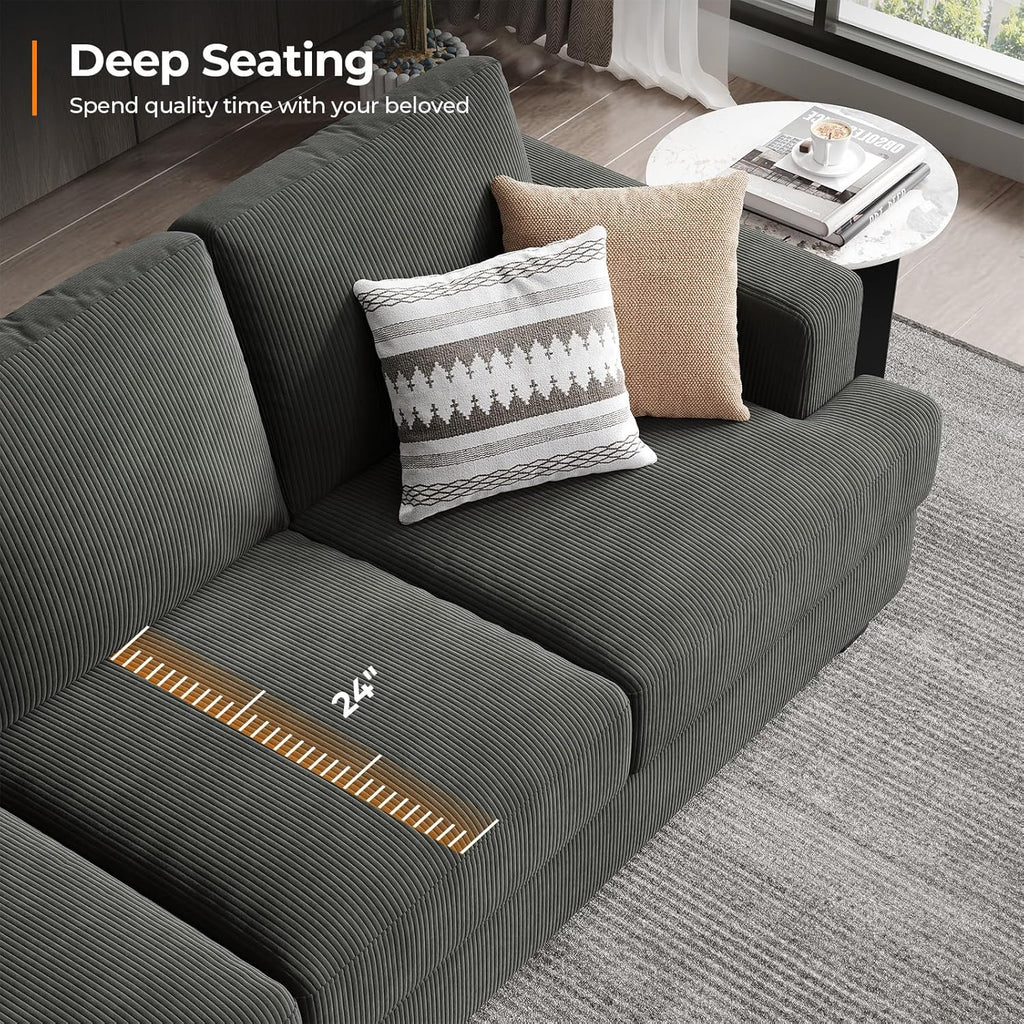 89 Inch Sofa with Extra Deep Seats Oversize, 3 Seater Sofa , Modern Couch and Sofa, Comfy Armrests and Seats and