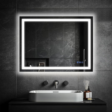 24"x 36" LED Bathroom Mirror with Lights, Anti-Fog, Dimmable, Lighted Vanity Mirror with Tempered Glass, Memory
