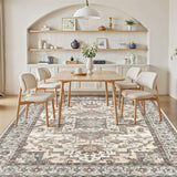 10x14 Area Rugs Living Room: Washable Vintage Rug Large Non-Slip Stain Resistant Ultra Soft Low Pile