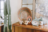 Creative Co-Op Green Antiqued Pewter Mantel Clock
