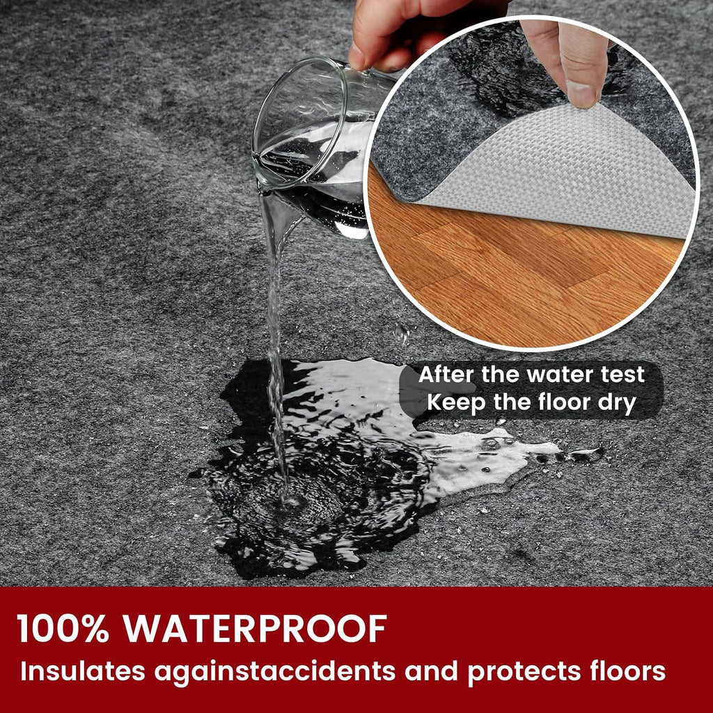 Waterproof Rug Pad, 2x8 ft Area Rug Non-Slip Carpet Pad, Non-Slip Rug Pads for All Floors and Finishes, Felt Pad