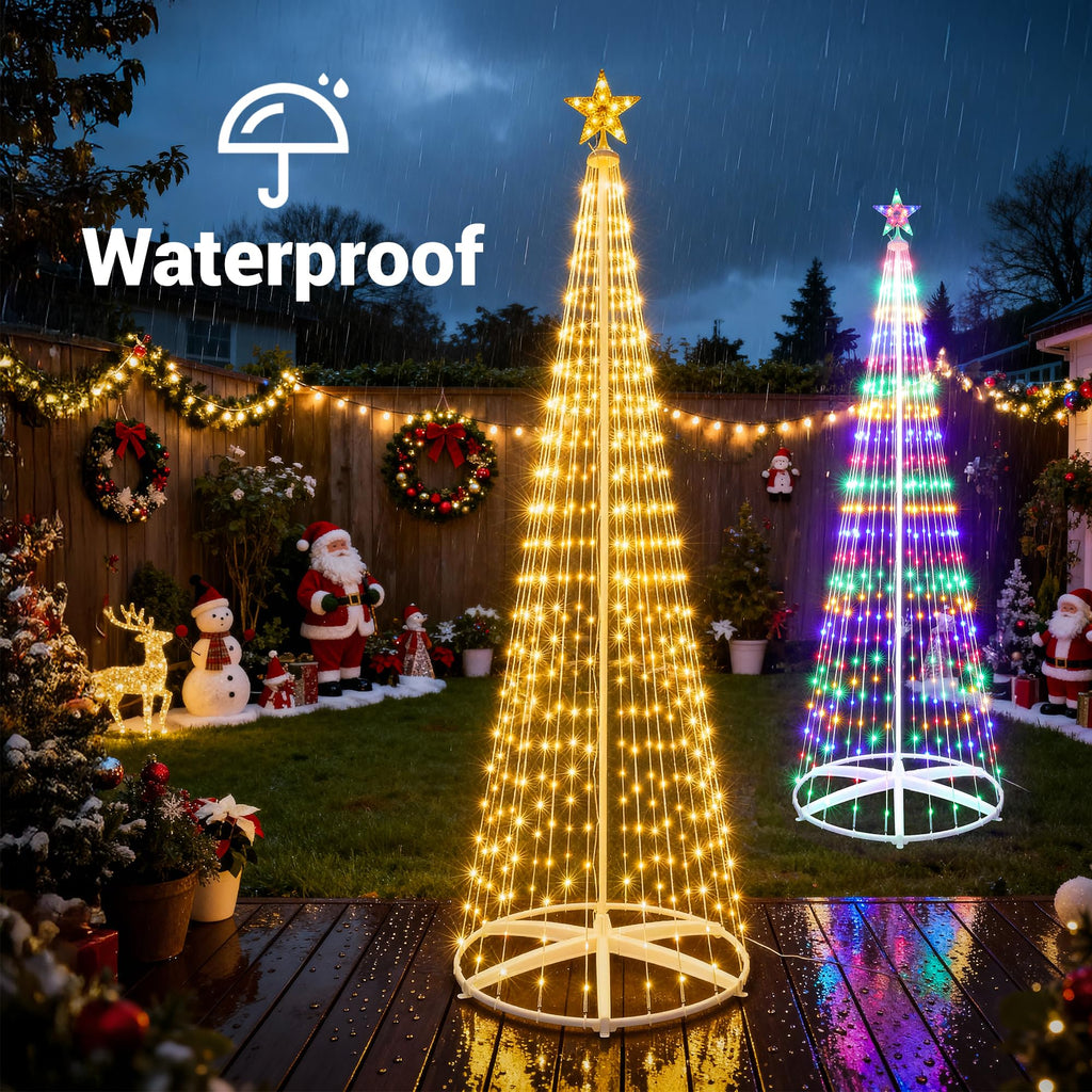 Outdoor Christmas Tree, 9.5FT 478 LED Color Changing Lights
