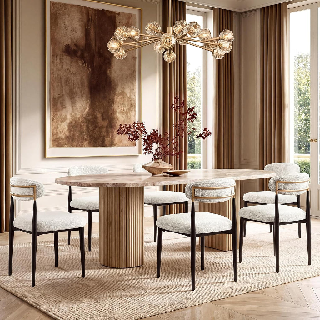 Morden Fort Upholstered Dining Chairs Set of 2
