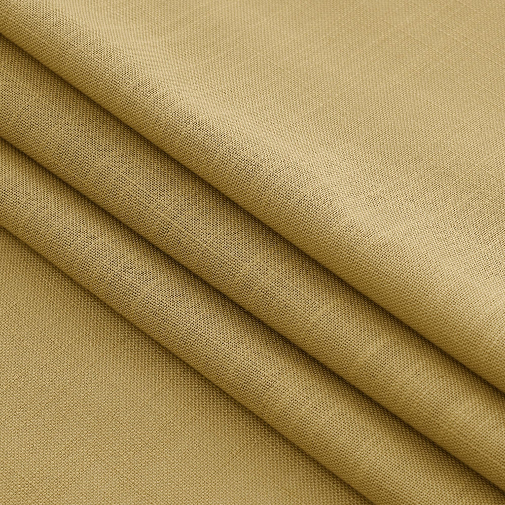 Gold Linen Curtains 63 Inches Long 2 Panel Sets Bedroom Rod Pocket Back Tab Light Filtering Drape Window Short