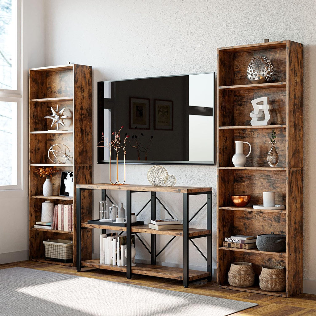 Industrial Bookshelves and Bookcases Floor Standing 6 Shelf Display Storage Shelves 70 in Tall Bookcase Home Decor