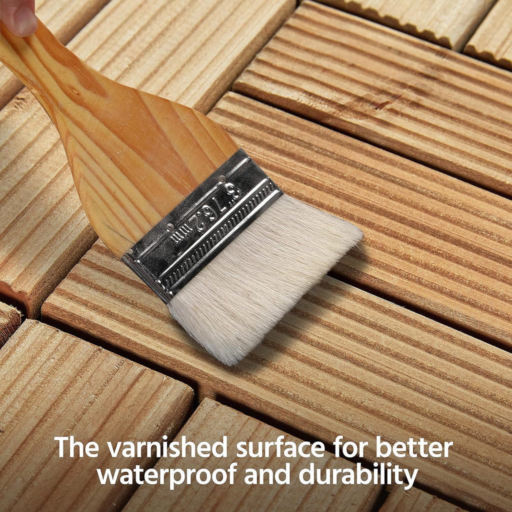 Patio Tiles Wooden Interlocking Deck Tiles 27PCS Garden Floor 12"x12"Indoor Outdoor Composite Decking for Porch