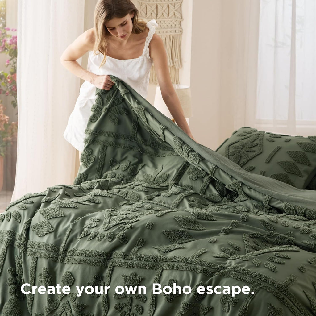 Boho Duvet Cover, Soft & Comfortable Elegant Design Boho Bedding for Decoration, Machine Washable Comforter
