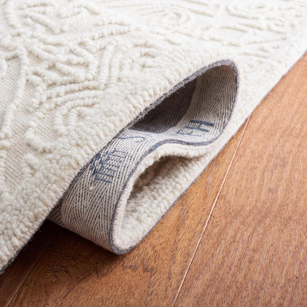 X Area Rug - 9' x 12', Ivory, Handmade Wool