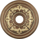 Ceiling Medallion, Hand Applied Palacial Bronze with Gilded Accents, 22.5"D x 1.5"H