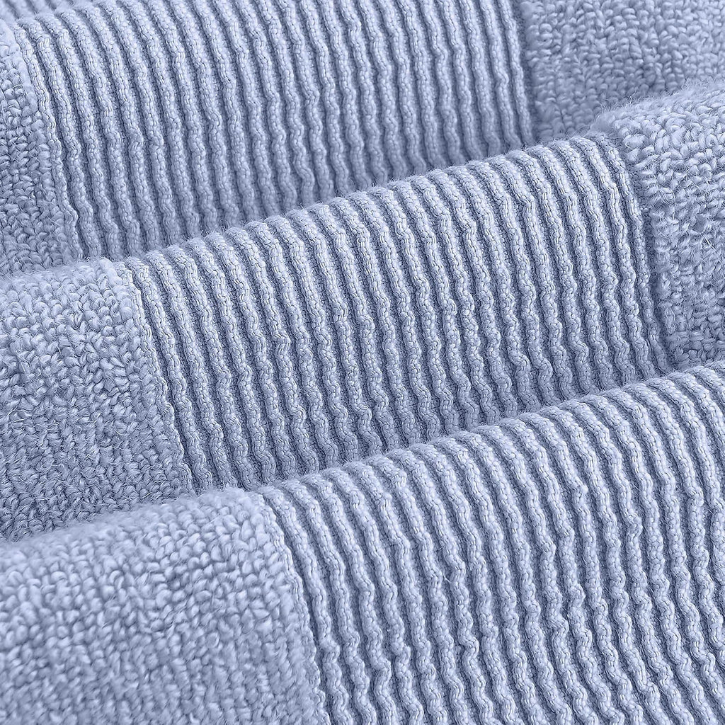 Air Cloud 6-Piece Towel Set - 100% Zero-Twist Cotton, 500 GSM, Quick Dry & Plush, Blue