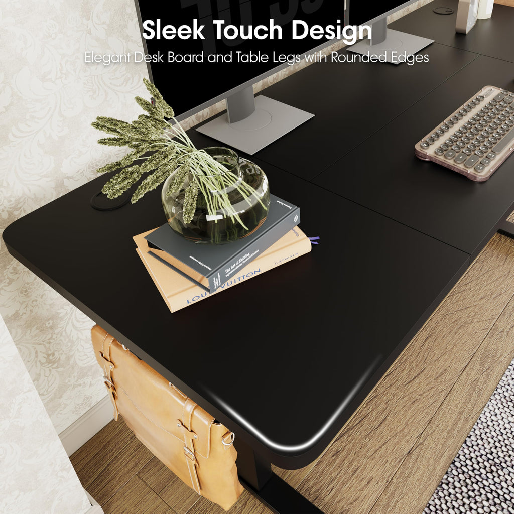 Large Electric Standing Desk 71"x31.5" Height Adjustable, Black
