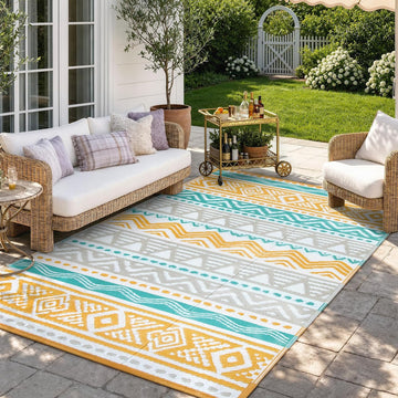 Outdoor Rug Waterproof, Outdoor Plastic Straw Camping Rug