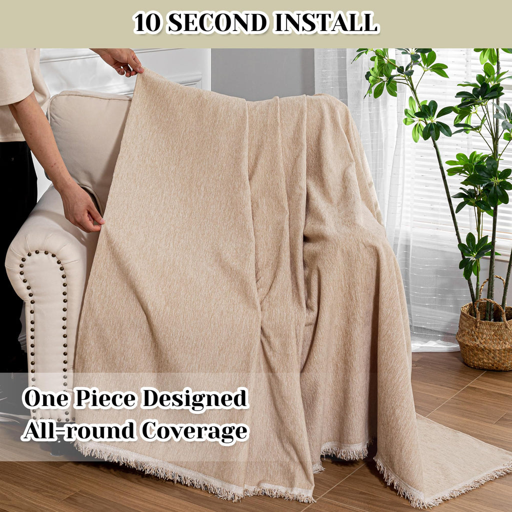 Sofa Covers Armchair Single Couch Cover for Dogs, Throw Couch Cover with Tassel Recliner Chair Recliner Cover Washable