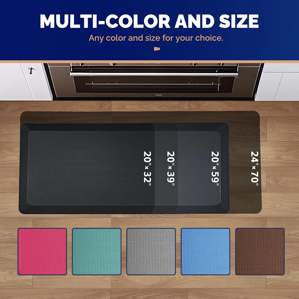 Anti Fatigue Mat for Standing, 9/10 Extra Thick Ergonomic Standing Desk Mat, Comfort Memory Foam Standing Mat at