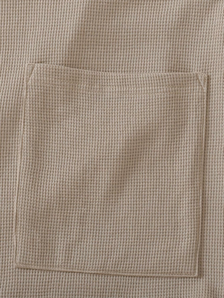 Men's Waffle Knit Hooded Robe Lightweight Bathrobe