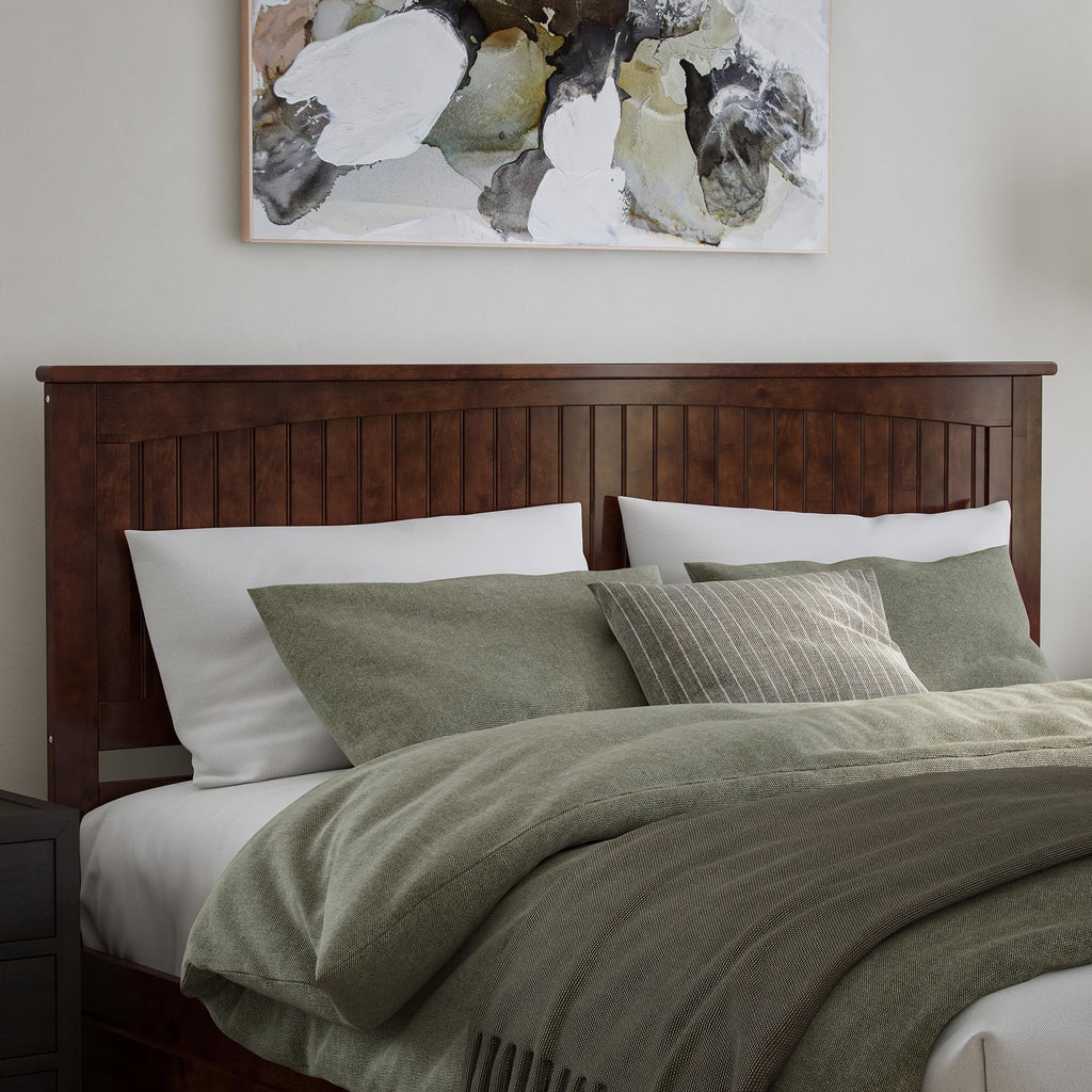Nantucket King Platform Bed with Footboard & Storage Drawers, Walnut