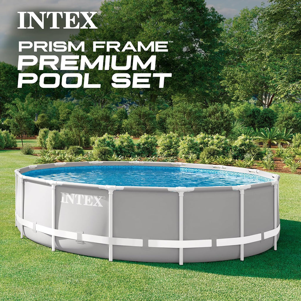 26723EH Prism Frame Premium Above Ground Swimming Pool Set: 15ft x 42in - Includes 1000 GPH Cartridge Filter Pump