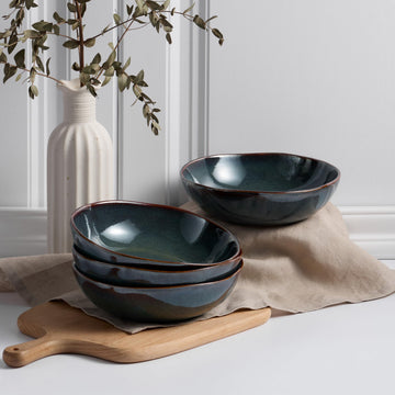 Cereal Bowls, 26oz Stoneware Serving Bowls Set of 4, for Salad Pasta