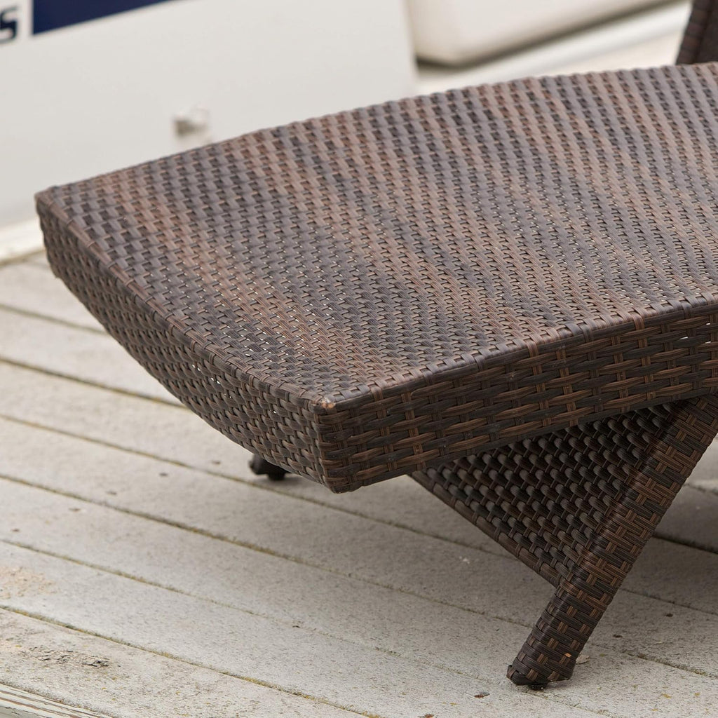 Salem Outdoor Wicker Adjustable Chaise Lounge, Multibrown