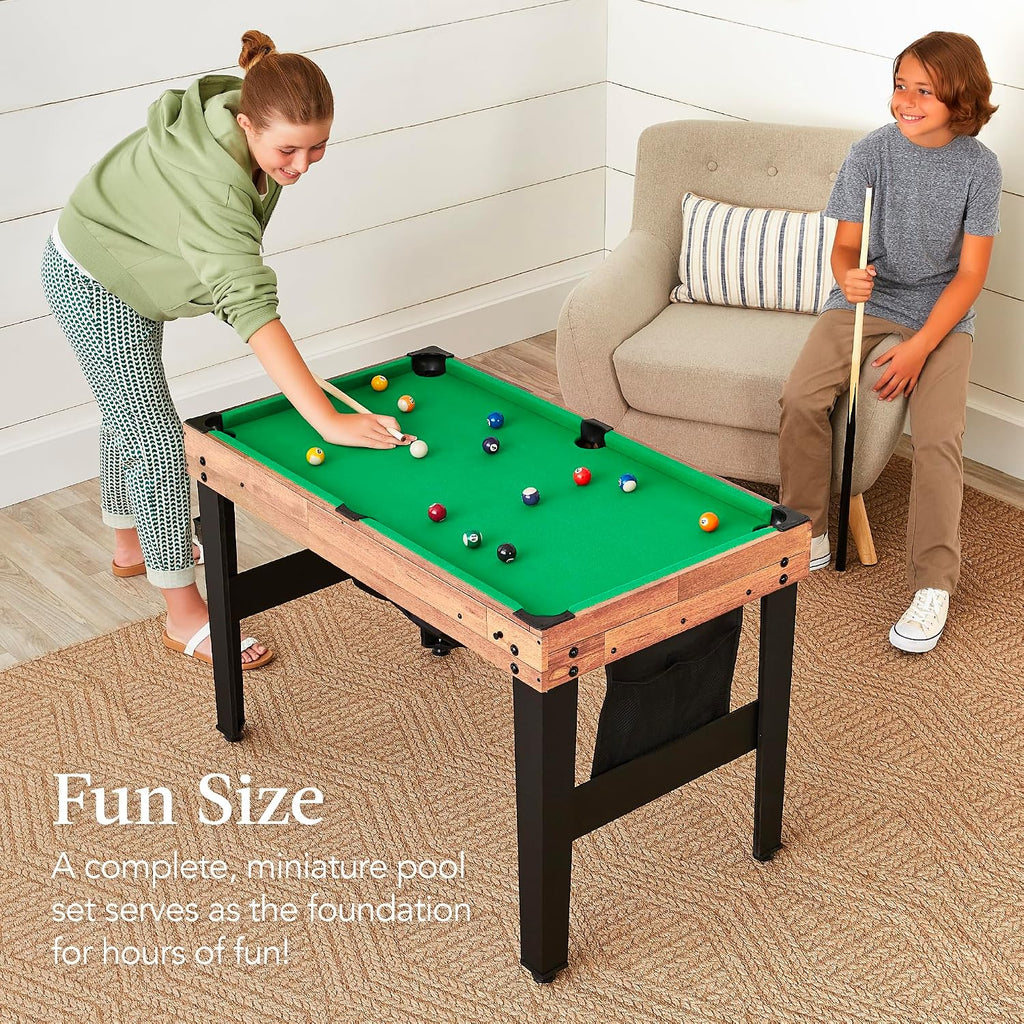 Combo Game Table Set for Home, Game Room, Friends & Family w/Ping Pong, Foosball, Basketball, Air Hockey, Archery