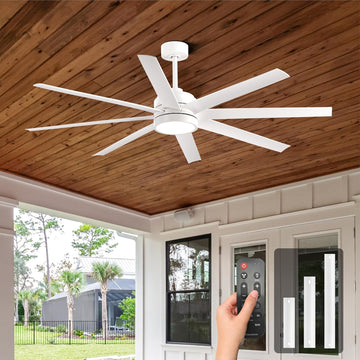 Modern Ceiling Fans with Lights, 72 Inch Ceiling Fan with Remote Library Cafe Outdoor/Industrial Use