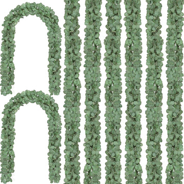 Eucalyptus Garland,Artificial Eucalyptus Leaves Table Greenery Garland Wreath Vines for Wedding Party Table - Set of 14