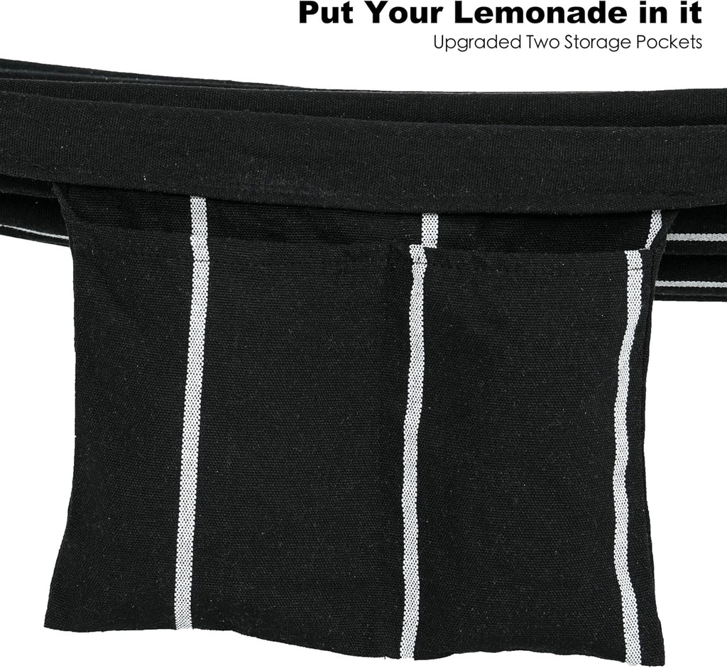 Double Hammock with Stand for Outside, Upgraded Spreader Bar, Heavy Duty Space Saving Steel Stand 2 Person, Side