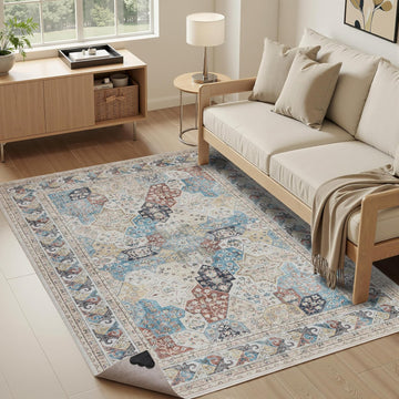 4x6 Vintage Oriental Moroccan Washable Area Rug Non-Slip Carpet