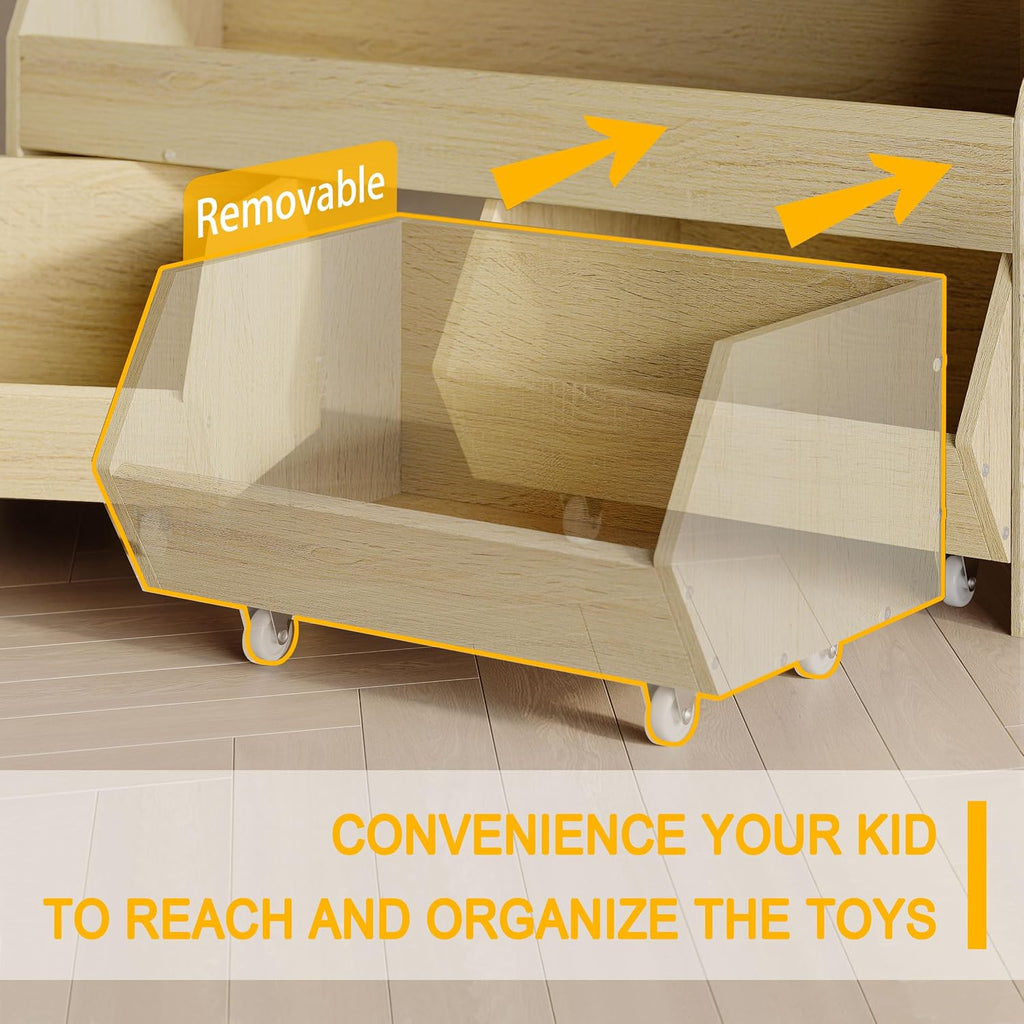 Kids Toy Storage Organizer, Kids Toy Organizer, Playroom Organization | 2 Movable Drawers Encourage Good Organization