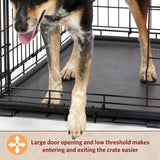 36-Inch LifeStages Crate for Medium-Large Breeds, 41-70 lbs, Double Door Folding Dog Crate with Divider Panel