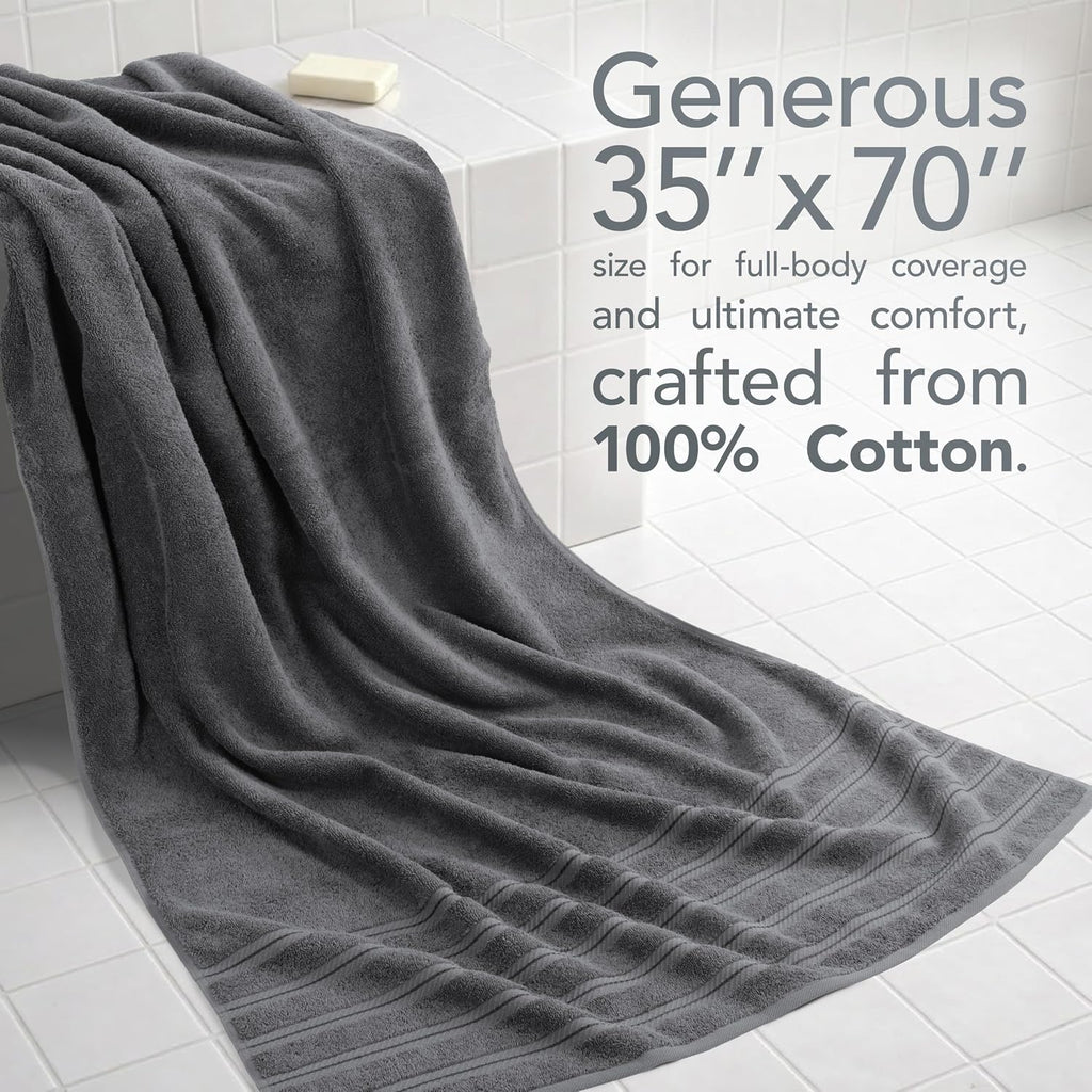 Soft Linen 100% Cotton Luxury Turkish Towels, 35x70 XL Bath Sheet | Soft Absorbent Quick Dry OEKO Tex Standard 100