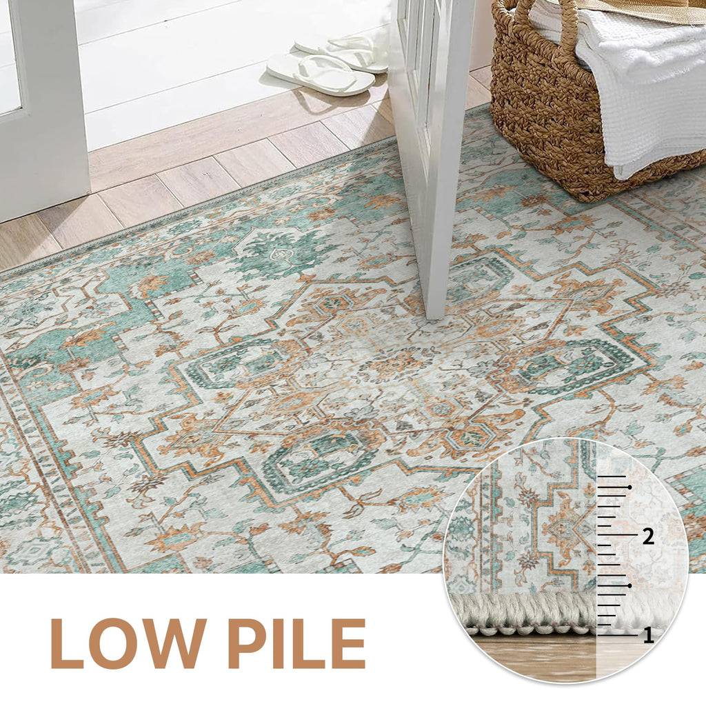 7'6"x9'6" Washable Area Rugs, Non Slip
