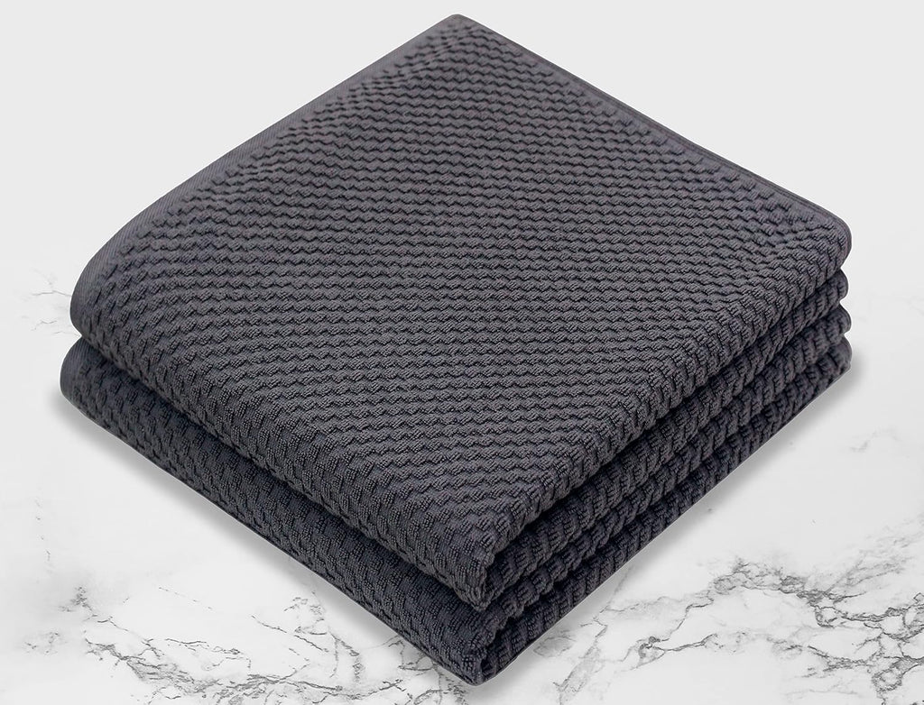 Euro Spa Waffle Weave Bath Sheets - Set of 2 Grey Towel Sheets | Pure 100% Ringspun Cotton Oversized Luxurious Towel