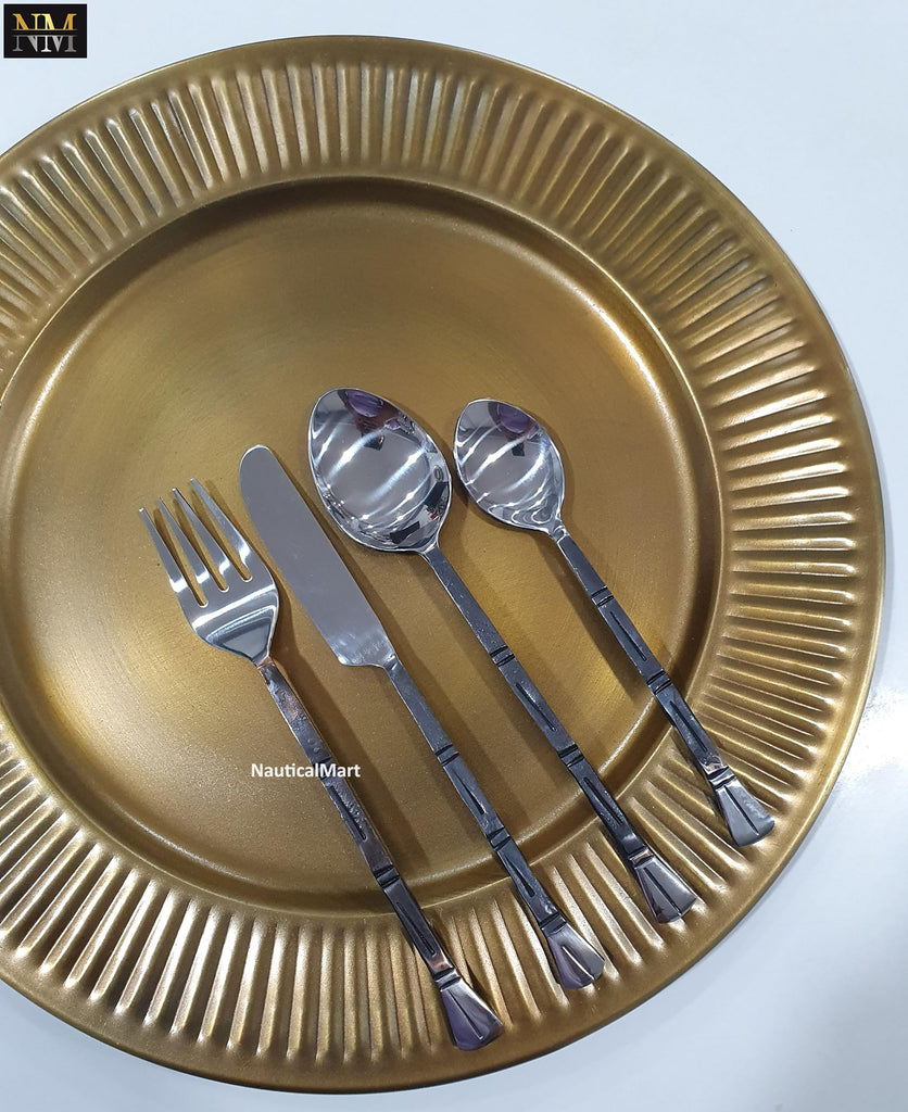 Dinner Set Hand Forged Stainless Steel Flatware Fork Spoon Knife Rustic Kitchen, Kitchen Accessories, Viking Cutlery