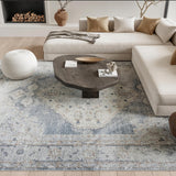 Home Astra Machine Washable Light Blue 9' x 12' Area Rug - Easy Clean, Non Shedding, Bed Room, Livin