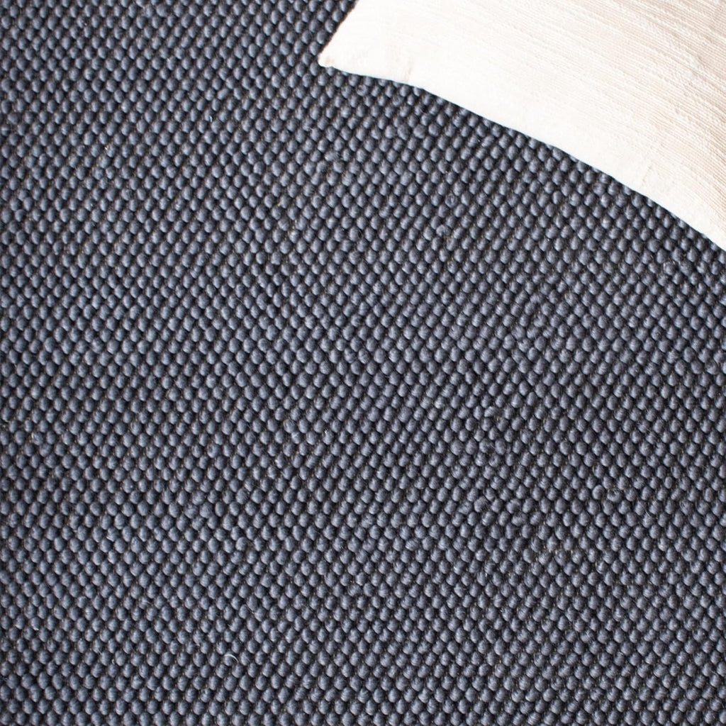 Area Rug 9x12 - Natura - Large - Dark Grey, Handmade Wool Blend, Textured Design