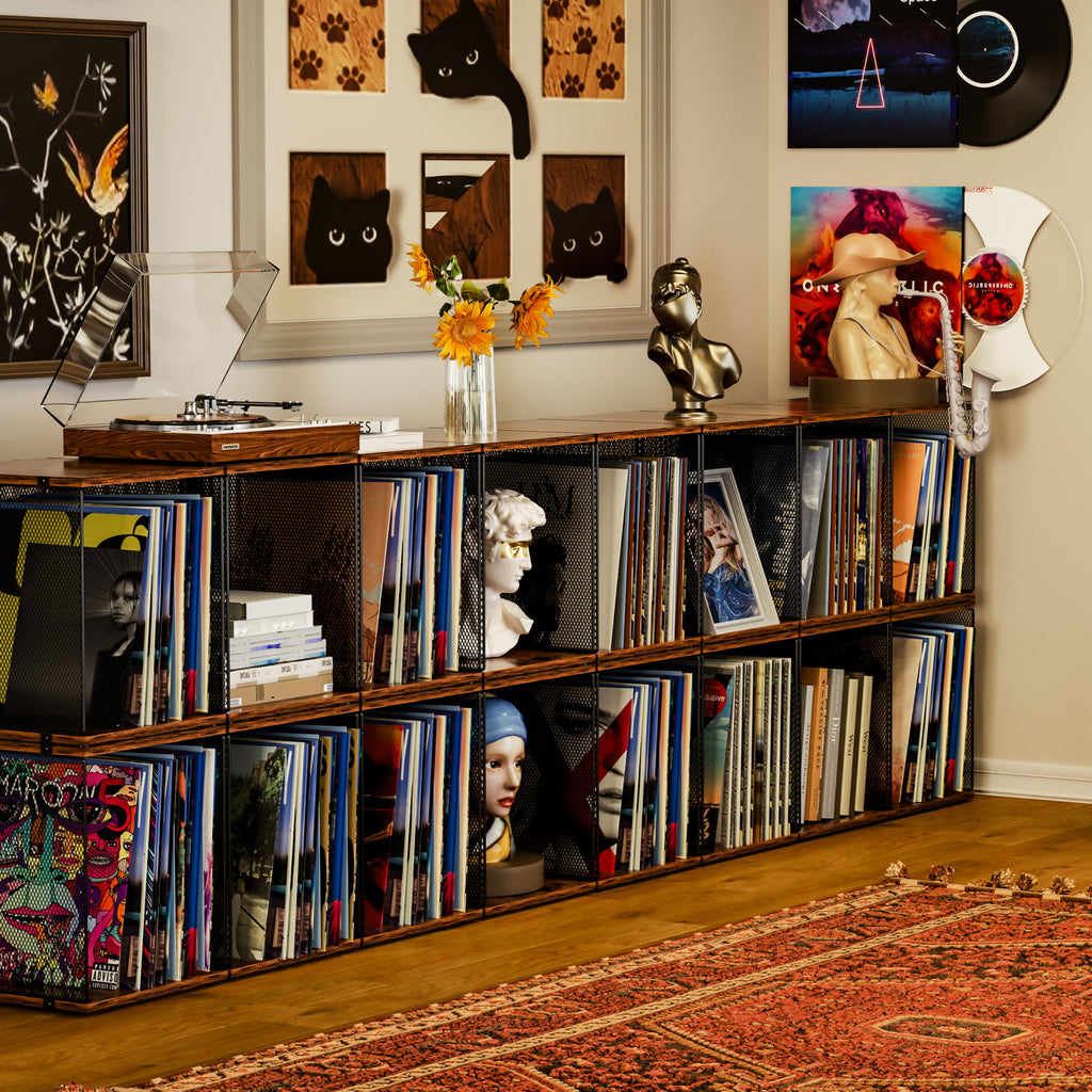 4 Cube Vinyl Record Storage