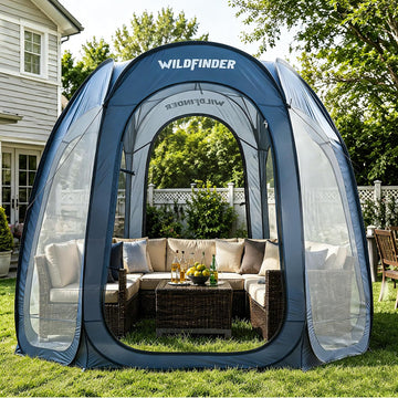 10x10 Pop Up Screen House Tent, Portable Screened Canopy with Mesh Walls, Waterproof Instant Gazebo