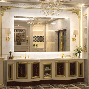 60 x 36 Inch LED Backlit Bathroom Vanity Mirror with Light, Anti-Fog, Dimmable, CRI90+, Touch Button, Water
