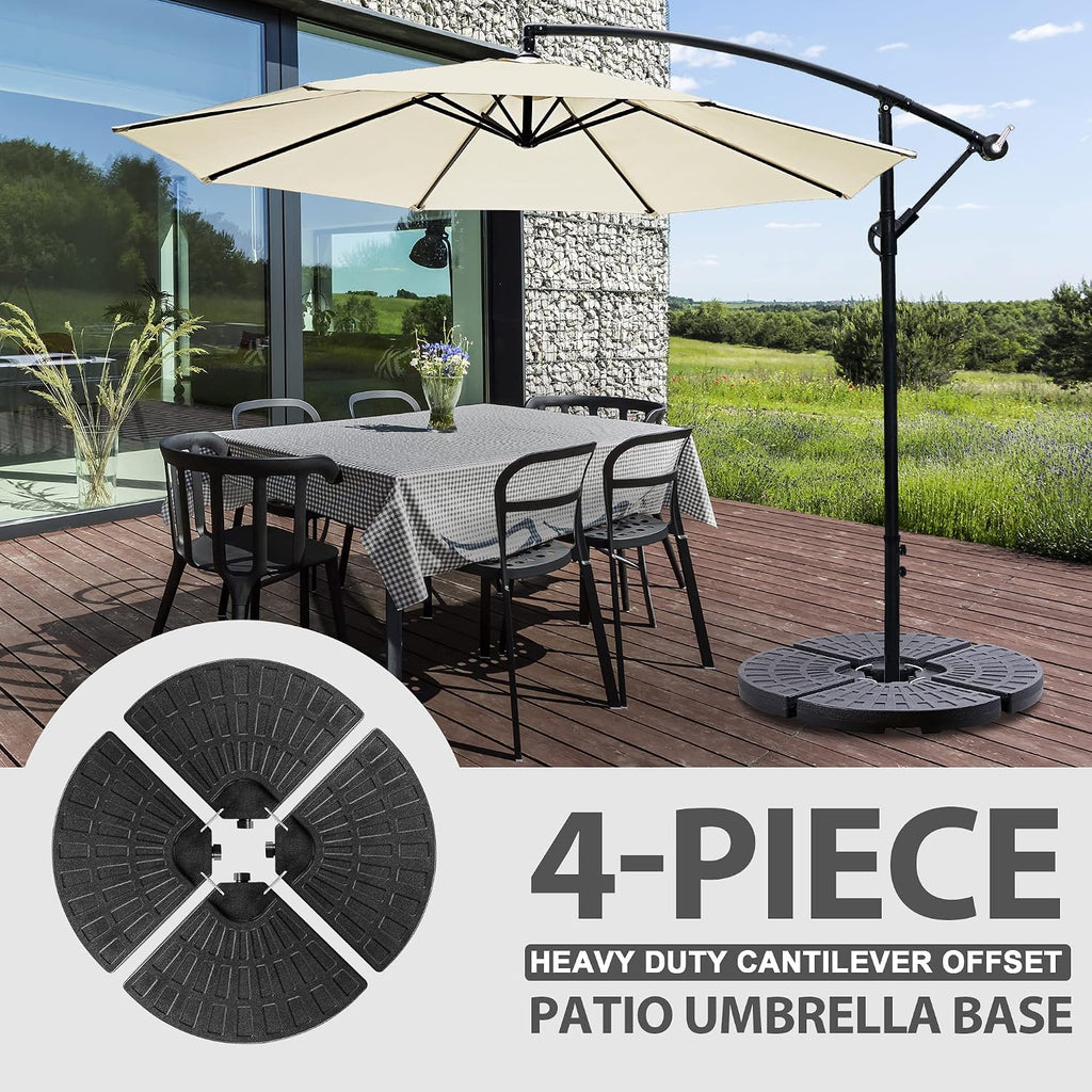 4 Piece Cantilever Offset Patio Umbrella Base