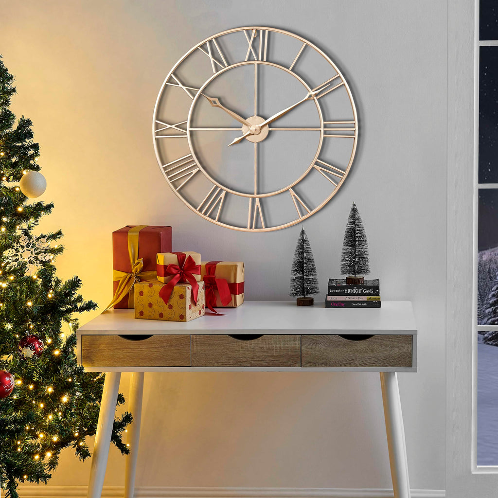Large 30 Inch Gold Wall Clocks Decor