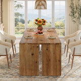 78.7-Inch Solid Wood Dining Table, Farmhouse Kitchen Table for 6-8 People, Wooden Dinner Table for Kitchen, Dining