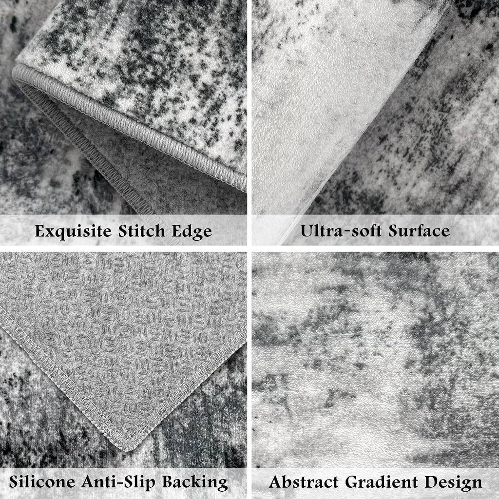 Upgrade Non Slip Kitchen Rugs Sets of 3 Washable Kitchen Mats for Floor Abstract Kitchen Runner Rug Ultra Soft Floor