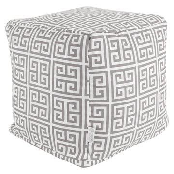 Goods Gray Towers Indoor/Outdoor Bean Bag Ottoman Pouf Cube L W x 17" H