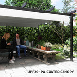 13' x 13' Retractable Pergola Canopy with Stronger Aluminum Frame, Outdoor Pergola Sun Shade Shelter for Garden, Patio