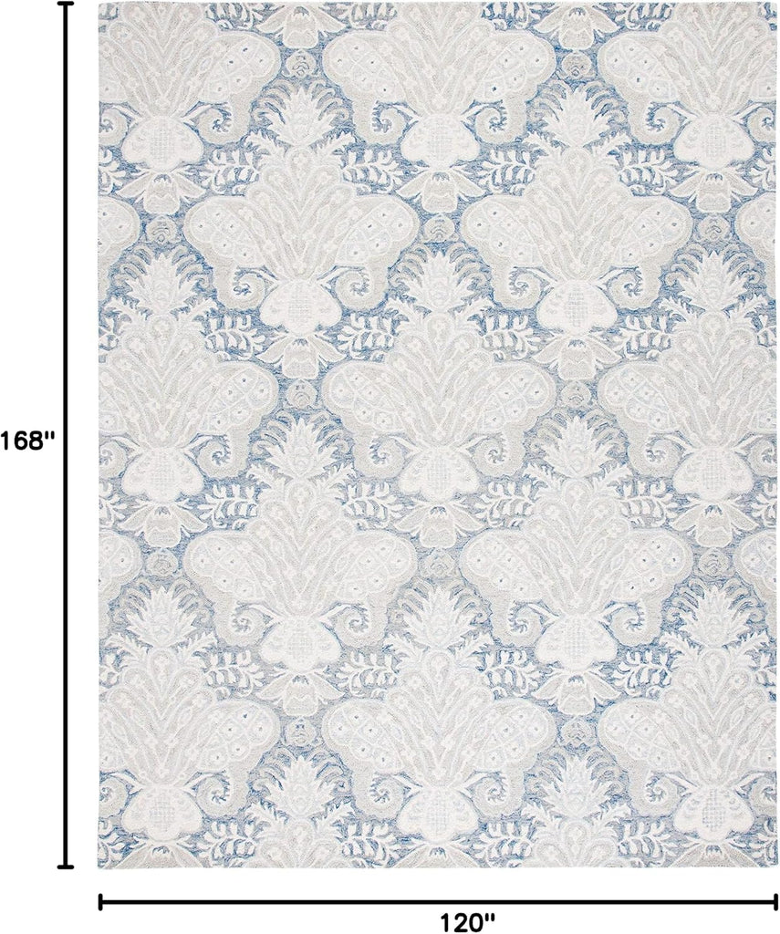 Micro-Loop Collection Area Rug - 10' x 14', Beige, Handmade Wool, Ideal for High Traffic Areas in Living Room