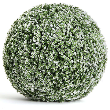Baby's Breath Topiary Balls for Outdoor Decor - 21", 2-Pack