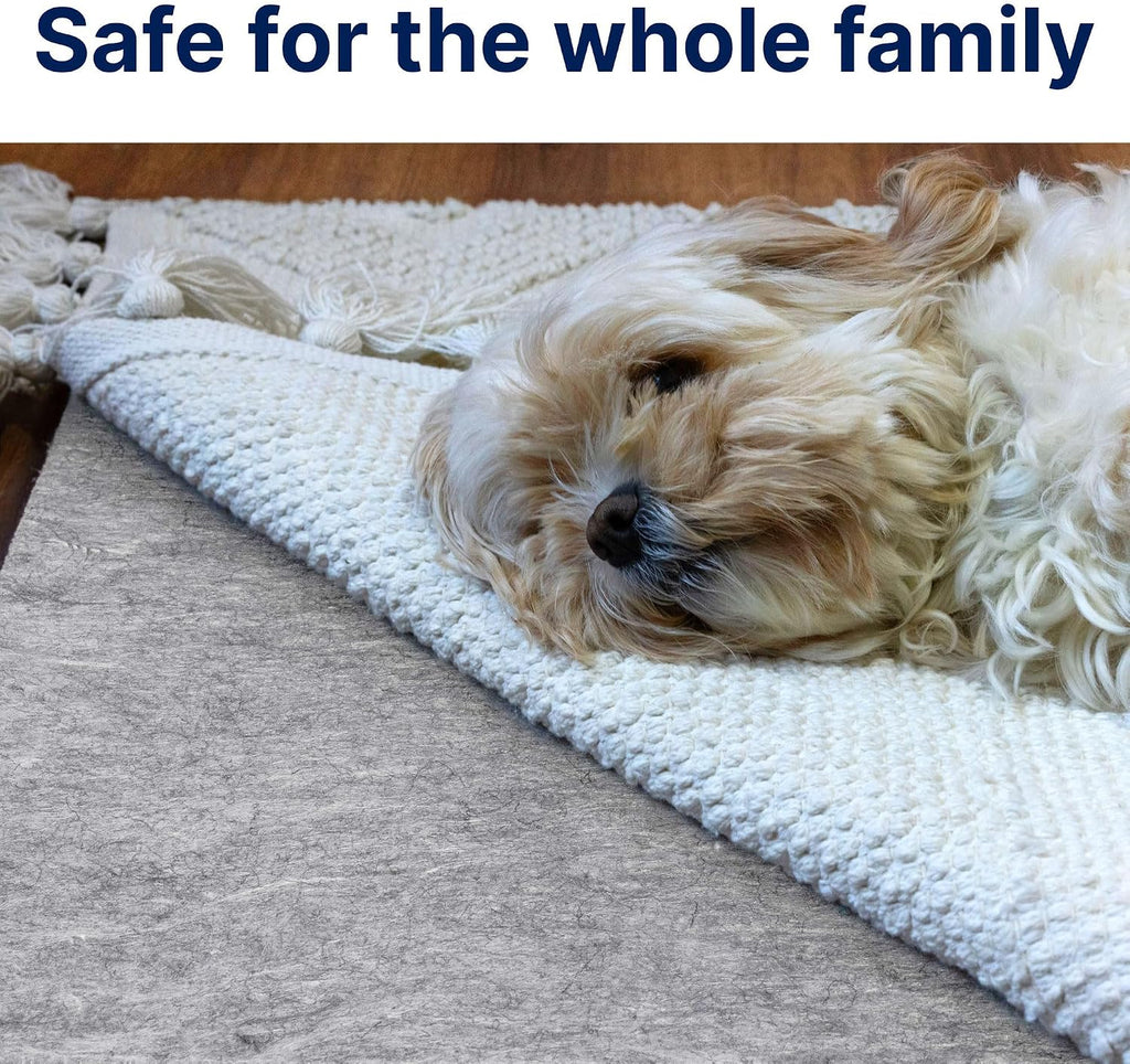 Basics - 8'x10' - 1/4" Thick - 100% Felt - Protective Cushioning Rug Pad - Safe for All Floors and Finishes Including - Set of 80