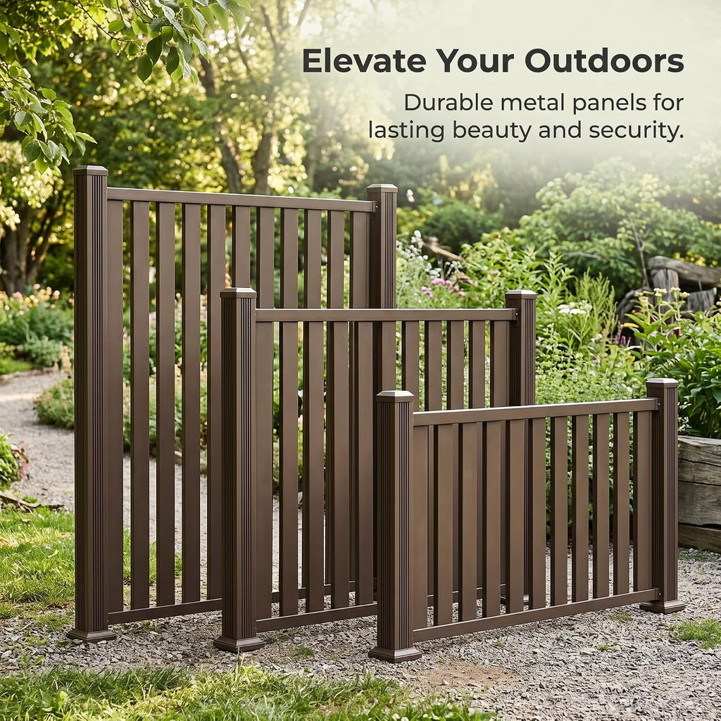 Metal Fence Panels, Aluminum Alloy Customizable Fence Panels for Courtyard Boundaries, 20 * 80
